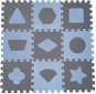 BabyDan Hracia podložka Blue s geometrickými tvarmi - Penové puzzle