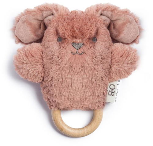 OB Designs Plyšový králíček Dusty Pink - Chrastítko - Hlavní obrázek