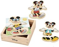 Mickey Mouse "Obleč Mickeyho" 19 ks v dřevěné krabičce - Puzzle
