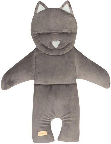 Bomimi Kitty Graphite Minky - Stroller liner - Main image
