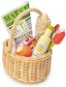 Potraviny do detskej kuchynky Tender Leaf Proutěný nákupní košík na trh Wicker Shopping Basket - Jídlo do dětské kuchyňky