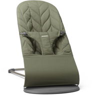 Babybjörn Bliss Dark Green Woven Petal, tmavě šedá konstrukce - Baby Rocker