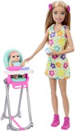 Barbie Nanny Spielset - Puppe im geblümten Kleid - Puppe
