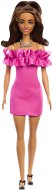 Barbie Modelka – Ružové šaty s volánikmi - Bábika