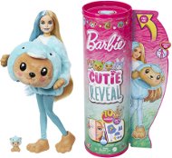 Barbie Cutie Reveal Barbie im Kostüm - Teddybär im blauen Delphinkostüm - Puppe