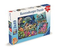 Ravensburger 120008590 Život pod vodou 3 × 49 dielikov - Puzzle