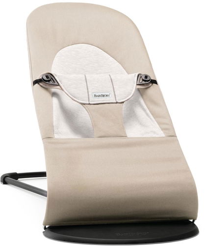 Babybjörn Balance Soft Woven Beige/Grey Jersey, tmavá konstrukce - Dětské lehátko - Hlavní obrázek