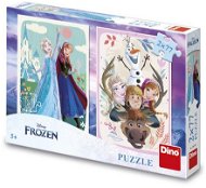 Dino Frozen: Anna und Elsa 2 × 77 Stück - Puzzle