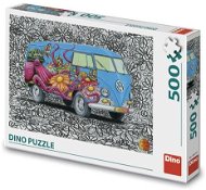 Jigsaw Dino Hippies vw - Puzzle