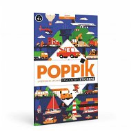 POPPIK Samolepkový plakát Dopravní prostředky - Kids Stickers