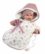 Llorens 63650 New Born - realistická panenka miminko se zvuky a měkkým látkovým tělem - 36 cm - Doll
