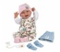 Llorens 84481 New Born 2 v 1 - realistická panenka miminko se zvuky a měkkým látkovým tělem - 44 cm - Doll