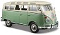 Fém makett Maisto Volkswagen Van Samba, zöld/krémszínű - Kovový model