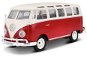 Fém makett Maisto Volkswagen Van Samba, fehér/piros - Kovový model