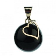 Bola Essentials Black with heart charm - Pocakcsengettyű