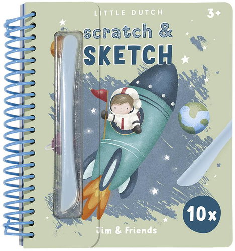 Little Dutch Scratch Book Jim & Friends - Scratch Pictures - Main image