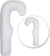 SCAMP polštář ve tvaru F 75 × 135 cm LittleHeartWhiteGray - Kojicí polštář