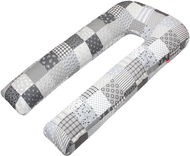 SCAMP Těhotenský polštář/tvar U 80 x 150 cm Patchwork šedá - Kojicí polštář