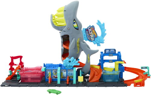 Hot Wheels City Color Reveal, autoumývačka so žralokom a angličákom 1 : 64 - Autodráha - Hlavný obrázok