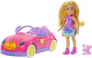 Barbie Panenka Chelsea s blond vlasy, medvídkové autíčko a medvídek - Doplněk pro panenky
