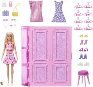 Barbie Šatník snů v pastelových barvách s panenkou, oblečky a doplňky - Panenka