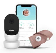 Okos zokni Owlet Monitor Duo - Owlet Smart Sock 3 okos zokni (matt rózsaszín) & Owlet Cam 2 kamera (fehér) - Chytrá ponožka