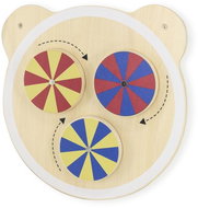 Viga fából készült fali játék - Forgó kerekek - Készségfejlesztő játék