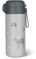 Zopa Termoska na tekutiny s brčkem a silikonovým držákem Mountains 350 ml - Dětská termoska