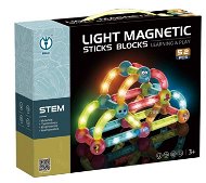Magnetická stavebnice se světlem 52 ks - Building Set