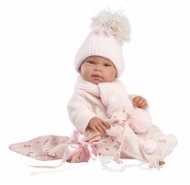 Llorens 84338 New Born kislány - élethű játékbaba teljes vinyl testtel - 43 cm - Játékbaba