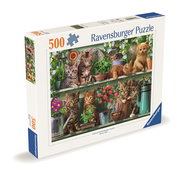 Ravensburger 120002055 Cats on shelves among flowers - Jigsaw Puzzle