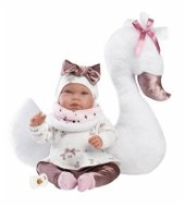 Llorens 84456 New Born - élethű játékbaba hangokkal és puha szövet testtel - 44 cm - Játékbaba