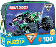 EUROGRAPHICS Puzzle ve svačinovém boxu Grave Digger Monster Jam 100 dílků - Jigsaw Puzzle