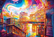 MAGNOLIA Jigsaw Puzzle City of Books 1000 Pieces - Jigsaw Puzzle