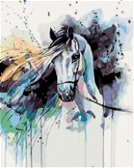 Painting by Numbers - Abstract Horse Black - Painting by Numbers
