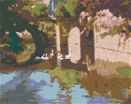 Painting by Numbers - Swans in the Castle Garden - Painting by Numbers