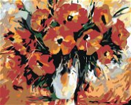 Painting by Numbers - Poppies in a White Vase - Painting by Numbers