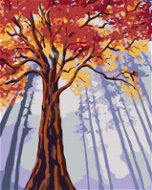 Maľovanie podľa čísel – Vysoký jesenný strom - Maľovanie podľa čísel