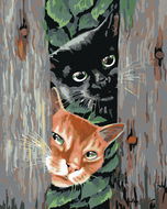 Painting by Numbers - Lurking Cats - Painting by Numbers