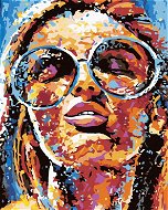 Painting by Numbers - Woman in Colours and Round Glasses - Painting by Numbers