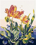 Maľovanie podľa čísel – Rozkvitnuté kvety a bublinky - Maľovanie podľa čísel