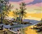 Maľovanie podľa čísel – Západ slnka nad riekou - Maľovanie podľa čísel