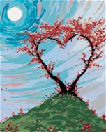 Painting by Numbers - Heart-shaped Bush on a Hill - Painting by Numbers