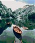 Painting by Numbers - Boat on a Lake in the Mountains - Painting by Numbers