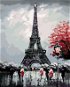 Malen nach Zahlen - Eiffelturm mit rotem Baum - Malen nach Zahlen