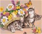 Painting by Numbers - Kittens with Hat and Flowers - Painting by Numbers