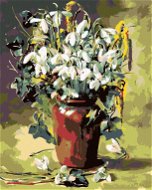 Maľovanie podľa čísel – Veľkonočné kvety v hnedej váze - Maľovanie podľa čísel
