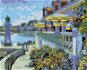 Painting by Numbers - Terrace and Small Lighthouse - Painting by Numbers