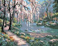 Painting by Numbers - Pink Tree over the River - Painting by Numbers