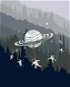 Maľovanie podľa čísel – Planéta s kozmonautmi - Maľovanie podľa čísel